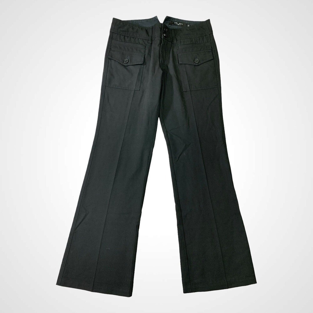 Billy Blues Pants Womens 8 (32x30) Bootcut Flare Mid Rise Stretch Black Trousers